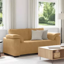 vidaXL barna bársony loveseat kanapé 140 cm