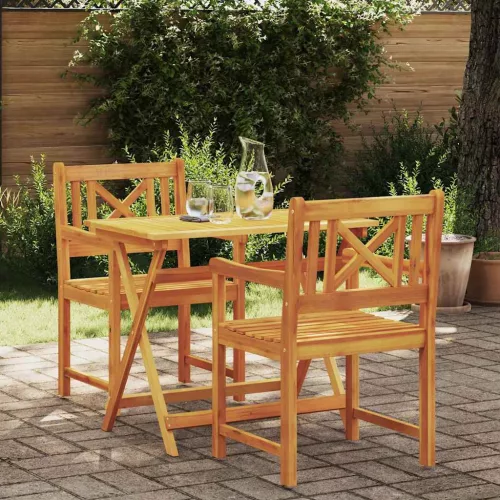 vidaXL Kerti Szék 2 pcs Barna 56 x 56 x 90 cm Tömör akácfa