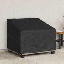   vidaXL Kültéri bútor takaró Fekete 96 x 79 x 74 cm 600D oxford szövet