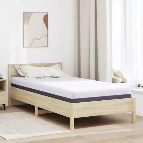 vidaXL Matrac Fehér és Szürke 100 x 200 cm Memóriahab