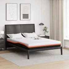   vidaXL Matrac Fehér és Szürke 140 x 190 cm Gél Memóriahab