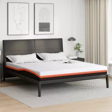   vidaXL Matrac Fehér és fekete 200 x 200 cm Jacquard szövet