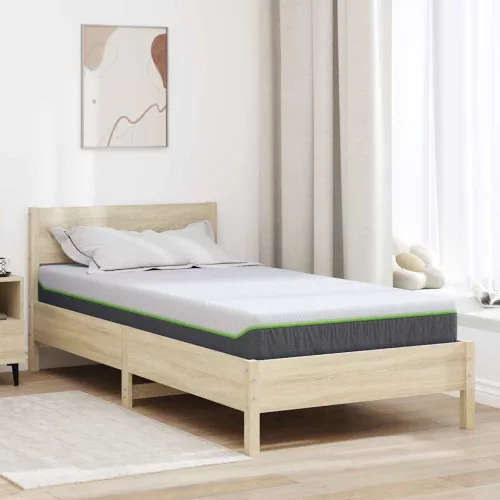 vidaXL Matrac Fehér és Szürke 100 x 200 cm Zsebmátrac