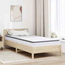 vidaXL Matrac Fehér és Szürke 90 x 200 cm Bonell Rugó