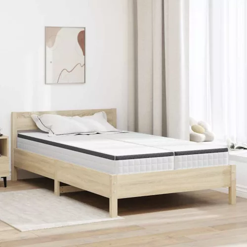 vidaXL Matrac 2 pcs Fehér és Szürke 60 x 200 cm Bonell Rugó