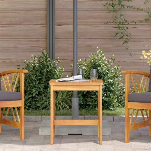 vidaXL Oldal asztal Barna Tömör akácfa