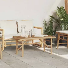 vidaXL Dohányzóasztal Barna 90 x 50 x 43 cm bambusz