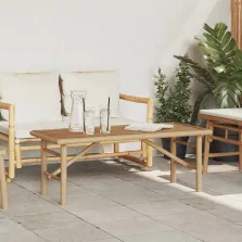 vidaXL Dohányzóasztal Barna 110 x 50 x 43 cm bambusz