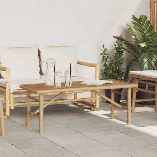 vidaXL Dohányzóasztal Barna 110 x 50 x 43 cm bambusz