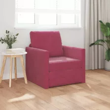 vidaXL Kanapéágy 60cm Bordó Bársony