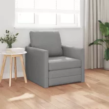 vidaXL Kanapéágy 60cm Világosszürke szövet