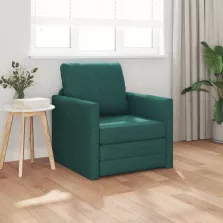 vidaXL Kanapéágy 60cm Sötétzöld szövet