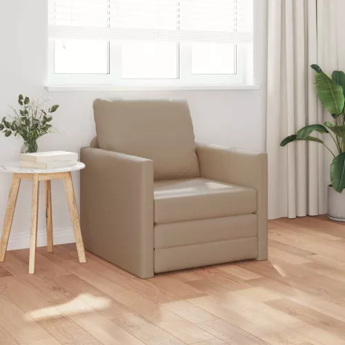 vidaXL Kanapéágy 60cm Cappuccino Mübőr