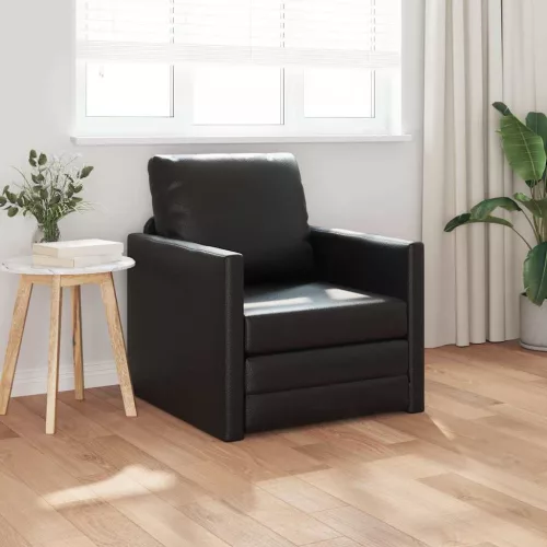 vidaXL Kanapéágy 60cm Fekete Mübőr
