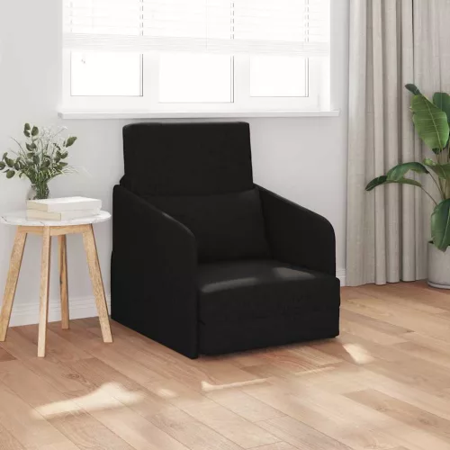 vidaXL Kanapéágy Fekete 65 x 80 x 83 cm Bársony