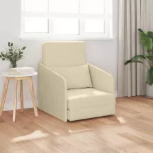 vidaXL Kanapéágy Krém 65 x 80 x 83 cm Bársony