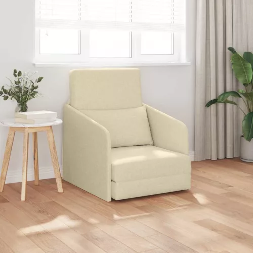 vidaXL Kanapéágy Krém 65 x 80 x 83 cm Bársony