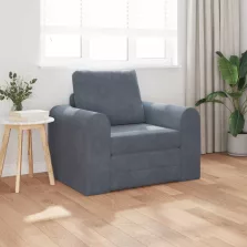 vidaXL Kanapéágy Sötétszürke 98 x 71 x 83 cm Bársony