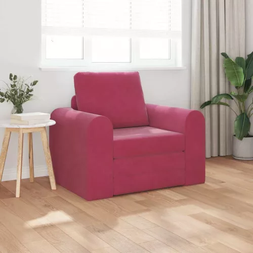 vidaXL Kanapéágy bordó 98 x 71 x 83 cm Bársony
