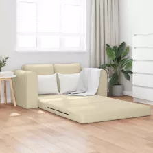 vidaXL Kanapéágy 60cm Krém szövet