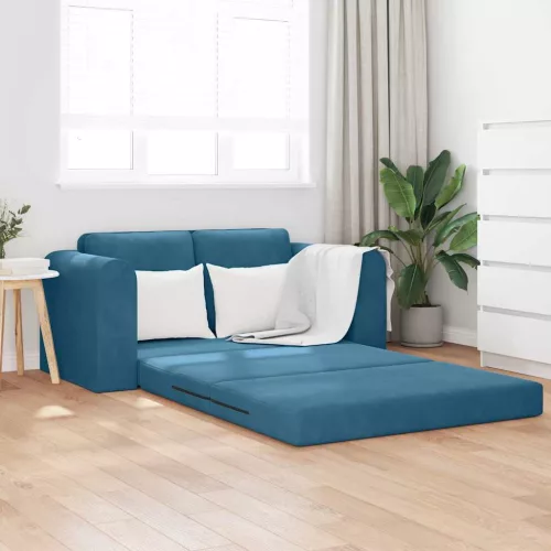 vidaXL Kanapéágy 60cm Kék Bársony