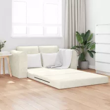 vidaXL Kanapéágy 60cm Krém Bársony