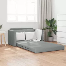 vidaXL Kanapéágy Világosszürke 124 x 71 x 78 cm szövet