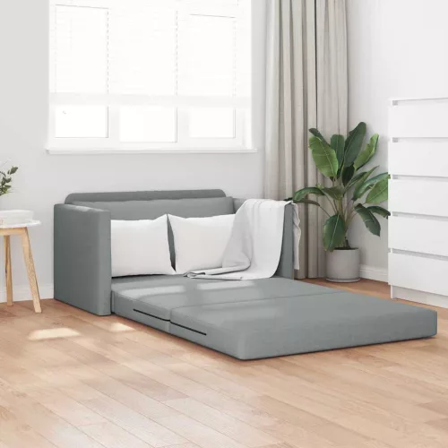 vidaXL Kanapéágy Világosszürke 124 x 71 x 78 cm szövet