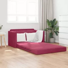 vidaXL Kanapéágy 110cm Bordó Bársony