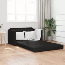 vidaXL Kanapéágy Fekete 124 x 71 x 78 cm Mübőr