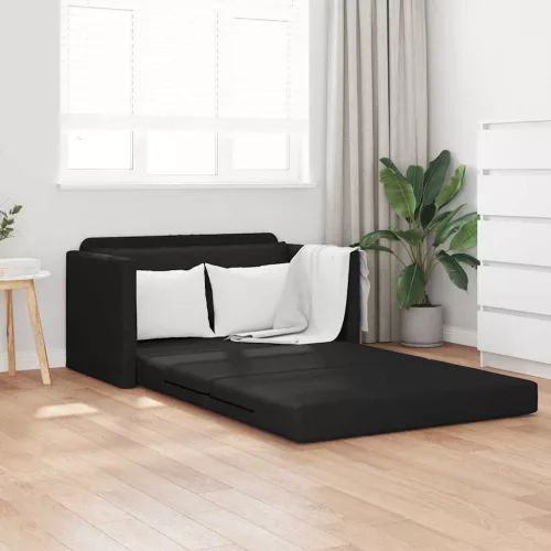 vidaXL Kanapéágy Fekete 124 x 71 x 78 cm Mübőr