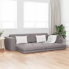   vidaXL Padlókanapé-ágy Tópszínű 245 x 78 x 77 cm szövet