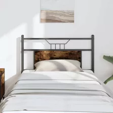   vidaXL füstös tölgy színű szerelt fa és acél fejtámla 80 cm