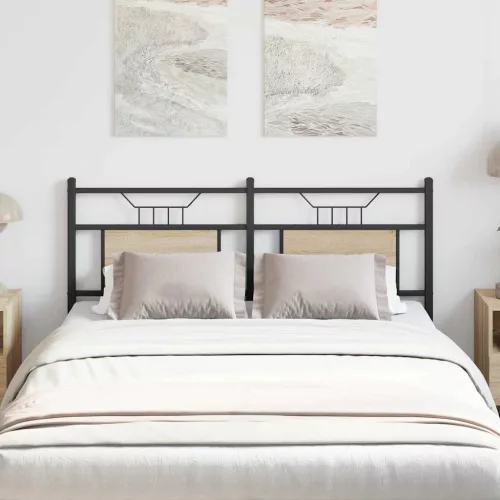 vidaXL sonoma tölgy színű szerelt fa és acél csere fejtámla 137 cm