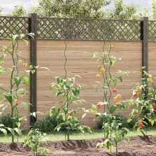   vidaXL Spirál növénytámaszok 50 pcs Zöld 170 cm PVC bevonatos acél