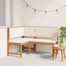   vidaXL Kerti Sarok Pad Barna 140 x 100 x 91cm Tömör akácfa