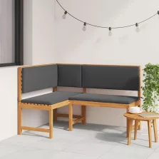   vidaXL Kerti Sarok Pad Barna 140 x 100 x 91cm Tömör akácfa