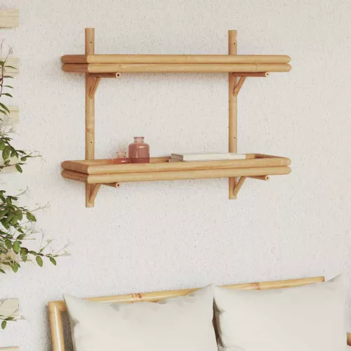 vidaXL Falifiók polcokkal tárolóval Barna 75 x 26 x 60 cm bambusz