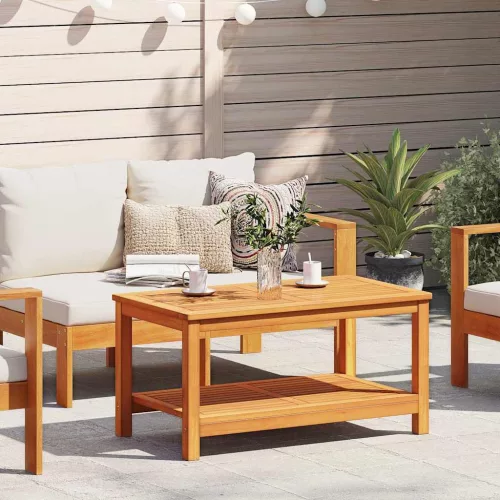 vidaXL Dohányzóasztal Barna 110 x 55 x 45 cm tömör akácfa