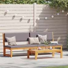   vidaXL Napozó 1-személy Barna 200 x 57 x 75 cm Tömör akácfa