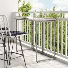   vidaXL szürke polyrattan összecsukható kerti asztal 90x51x75 cm