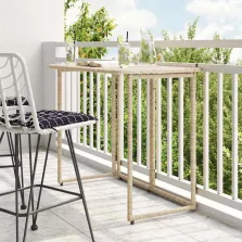   vidaXL bézs polyrattan összecsukható kerti asztal 90x51x75 cm