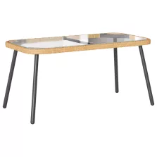 vidaXL Dohányzóasztal Barna és fekete 90 x 45 x 43 cm