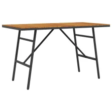 vidaXL Étkezőasztal Barna 110 x 55 x 62 cm Tömör Akácfa