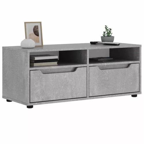 vidaXL VISNES betonszürke szerelt fa TV-szekrény 100x40x38 cm