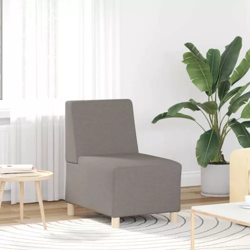 vidaXL moduláris kanapé karfa nélkül, bézs színű, szövetből készült, 55 cm