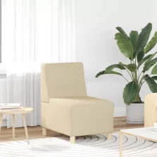 vidaXL krémszínű szövet kanapéfotel 55 cm