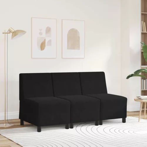 vidaXL | Karfa Nélküli Modularis Kanapé Egység | Fekete 55 x 74 x 82 cm
