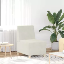   vidaXL moduláris kanapéegység karfa nélkül, krémszínű bársonyból 55 cm