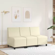   vidaXL | Karfa Nélküli Modularis Kanapé Egység | Krém 55 x 74 x 82 cm